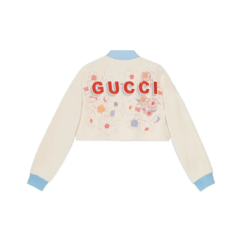 GUCCI GUCCI FW22 Qixi Festival Collection Lovelight Collection SS22 Sweatshirt Women's Ecru-0