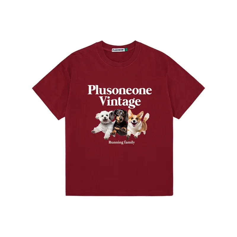 PLUSONEONE+ Regular Short Sleeved T Shirts Unisex-28