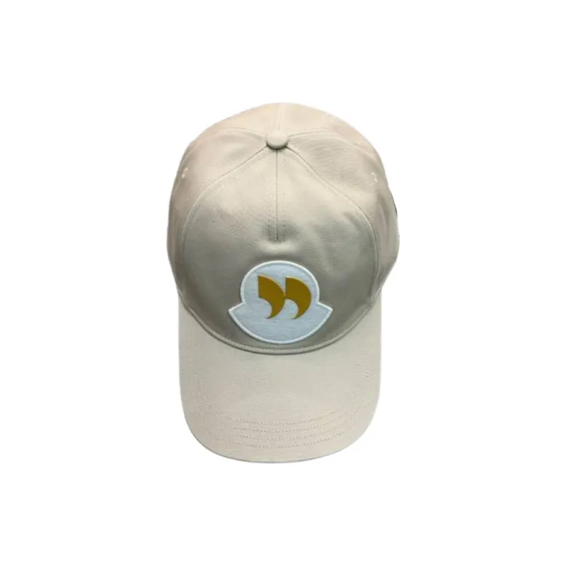 Moncler Cotton Baseball Caps Men's Beige-0