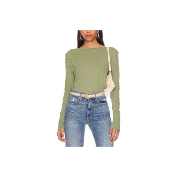 FREE PEOPLE T-Shirts Women's Green