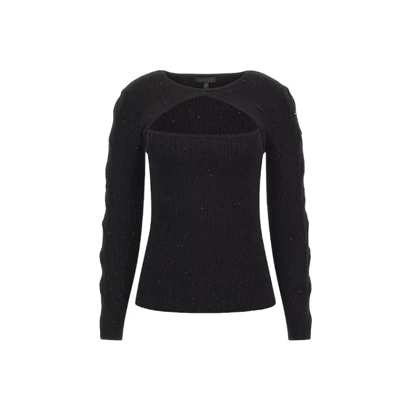 GUESS Laurel Micro Sequin Sweater Sweater Women's Black-0