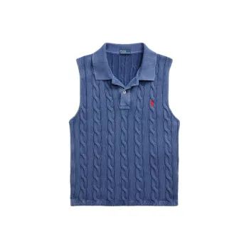 Polo Ralph Lauren Cable knit Cotton Polo Top