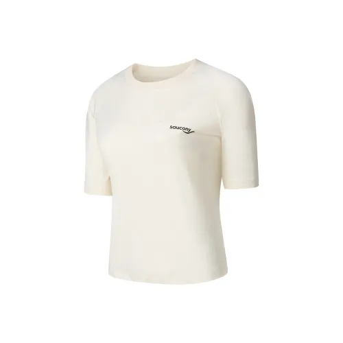 Saucony SS25 Raglan Sleeve T Shirt Women's Oat White