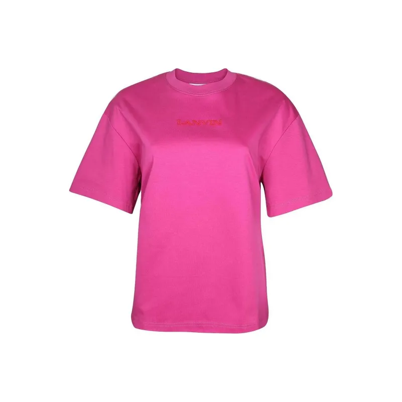 Lanvin Logo Embroidered Crewneck T Shirt-0