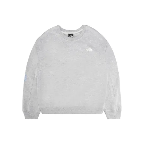 THE NORTH FACE Crew Neck Sweatshirt Spring Autumn And Winter Women's Light Gray