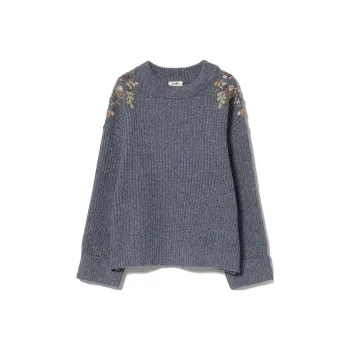 Beams HEART Sweater Women's Dark Blue