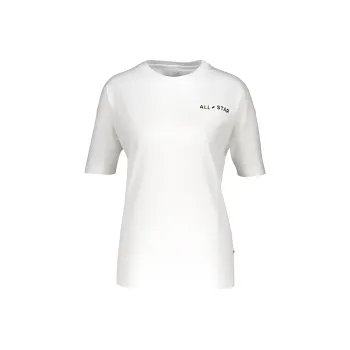 Converse Drop Shoulder Sleeve T Shirt Women's White