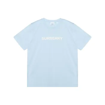 Burberry Drop Shoulder Sleeve T Shirt Women's Blue