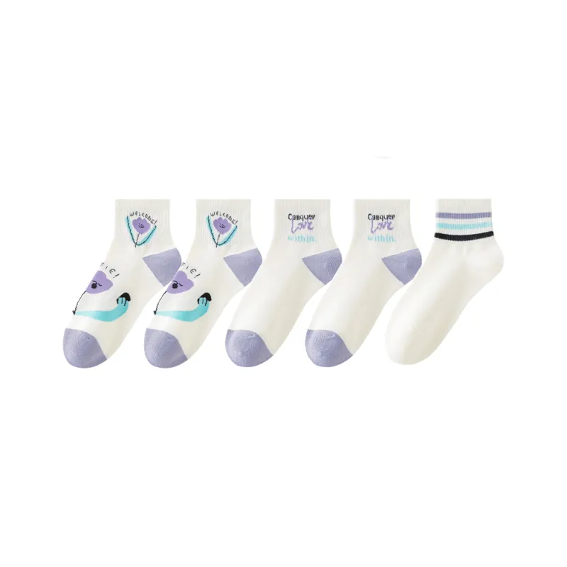 Cotton Gene Mid-Calf Socks Women's 5 Pack-15