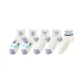 2 White Purple Patterns+2 White Purple Letters+1 White Three Stripes