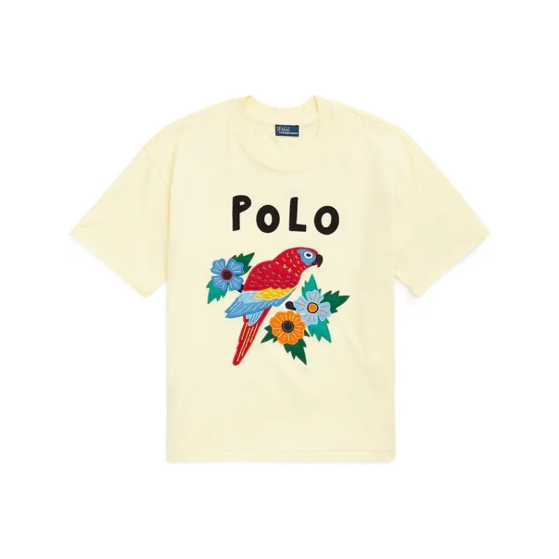 Polo Ralph Lauren Drop Shoulder Sleeve T Shirt Women's Yellow-0
