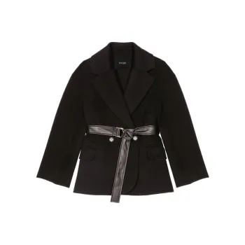 Maje Belted Double-breasted Coat
