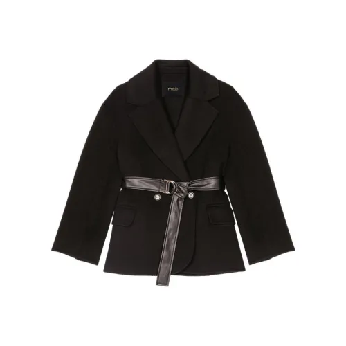 Maje Belted Double-breasted Coat