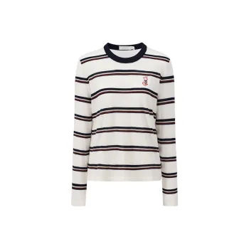 NAVIGARE Sweater Women's Coconut Milk White/Blue
