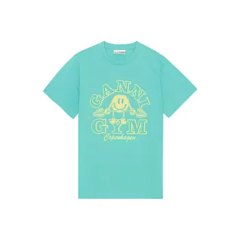 GANNI SS23 Vacation Shop Series T Shirts Women's Lake Blue
