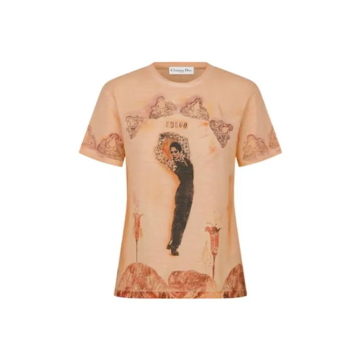 DIOR T Shirts Women's Beige-0