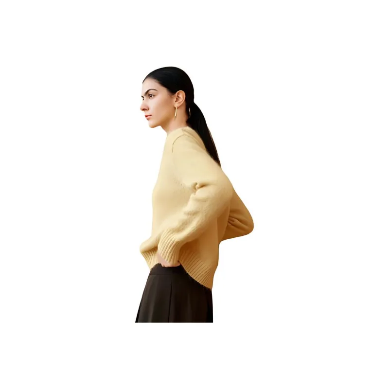 INSUN Sweater Women's Light Yellow-0