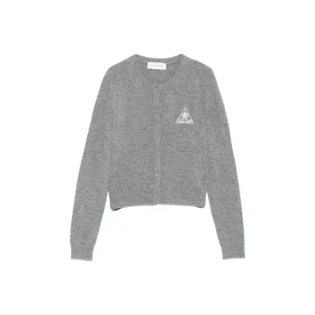 Marine Serre Logo embroidered Cardigan