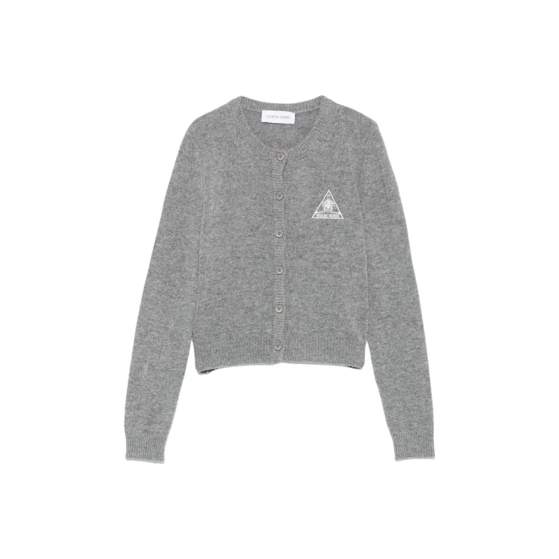 Marine Serre Logo embroidered Cardigan-0