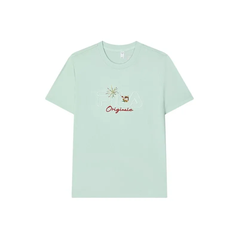 FILA SS24 T Shirt Women's Mystic Cyan-0