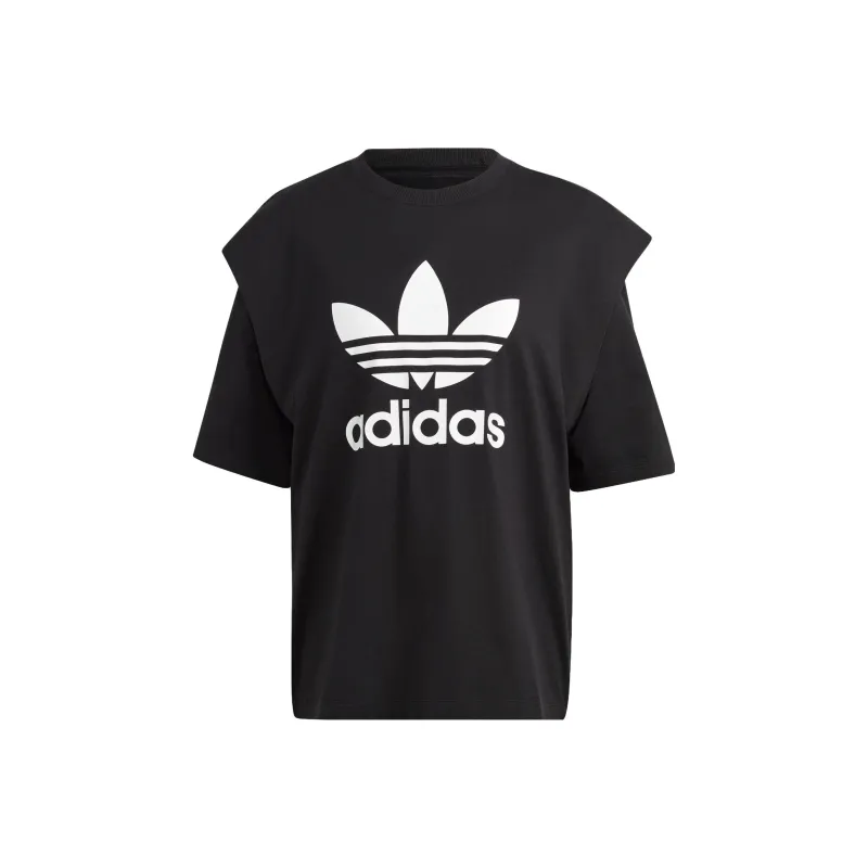 Adidas Originals Cap-sleeve Logo-print T-shirt-0