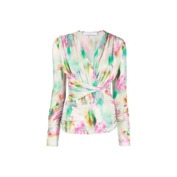 IRO NIGHT Zandra Long sleeve Wrap Top