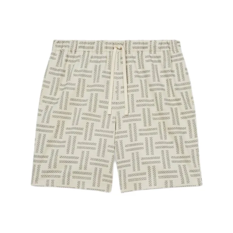 KENZO Weave Printed Elastic Waist Shorts-0