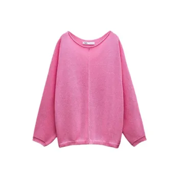 ZARA Knitwear Women's Neon Pink Red