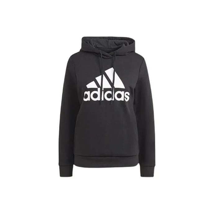 Adidas Essentials Logo Fleece Hoodie Black/White-0
