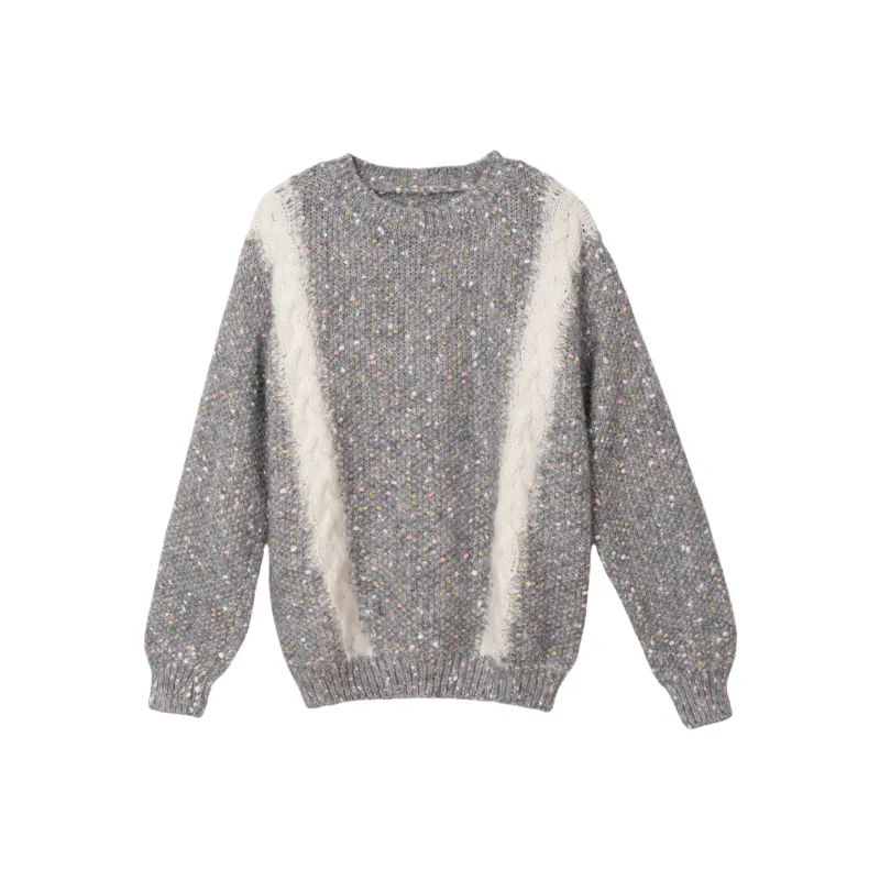 FAWENXIANGZI Sweater Women's Gray-0