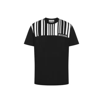 MOSCHINO Barcode print Cotton T shirt
