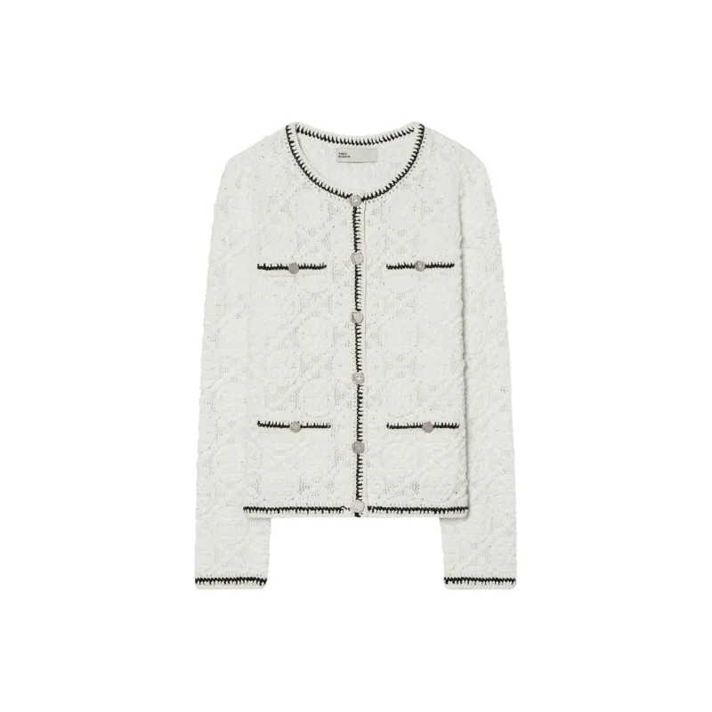 TORY BURCH Buttoned Embroidered Jacket-0
