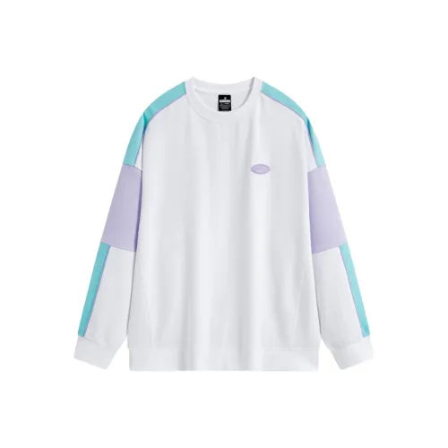 XTEP Vitality Series Sweatshirt Women's Pearl White/Jade Water Blue/Sheer Purple