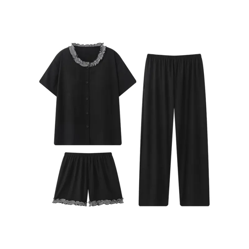 O'MESIK Pajama Set Women's Black-0