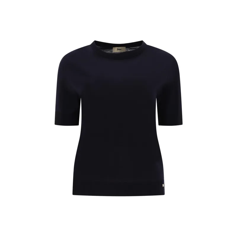 HERNO Short Sleeved Crewneck Knitted Jumper-0