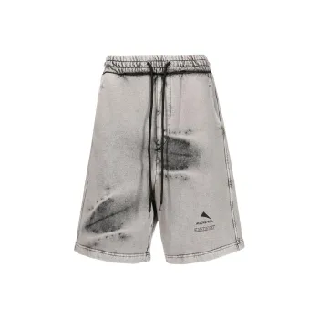 Mauna key Stonewashed Logo print Shorts