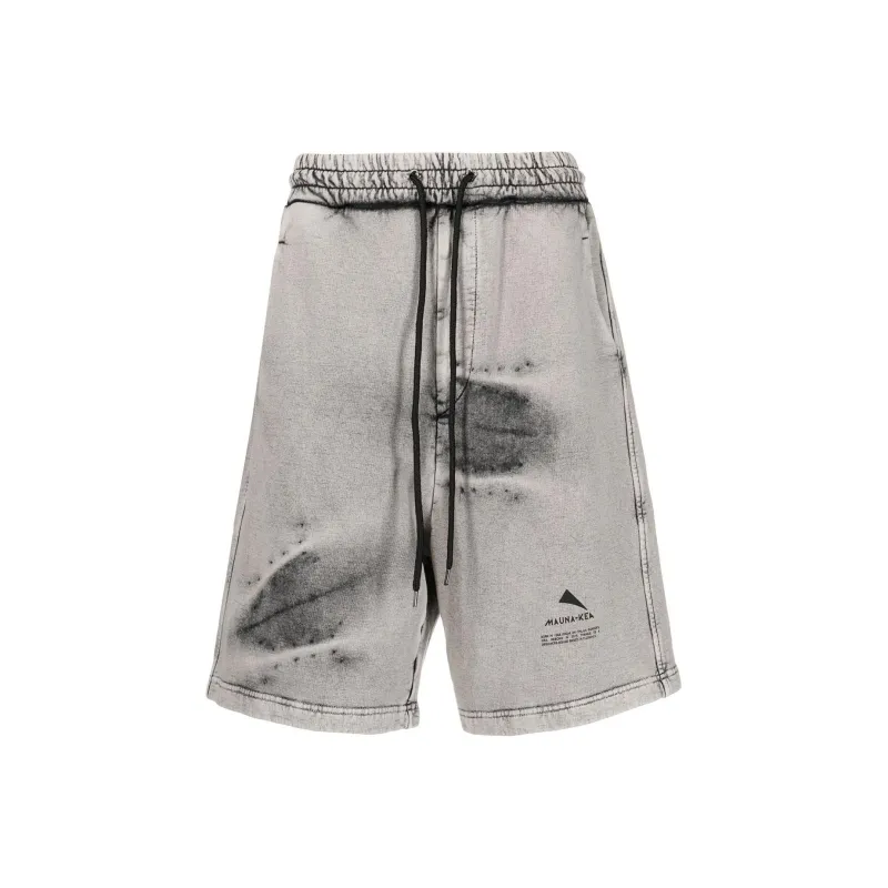 Mauna key Stonewashed Logo print Shorts-0