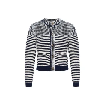FRAME Breton Striped Cardigan
