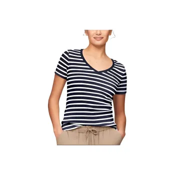 Tommy Hilfiger T-Shirt Women's Navy Blue & White Stripes
