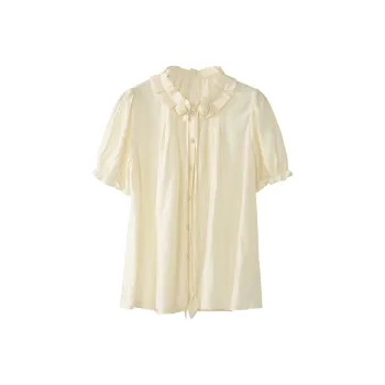 Fstudio Short Sleeved Shirt Women's Beige