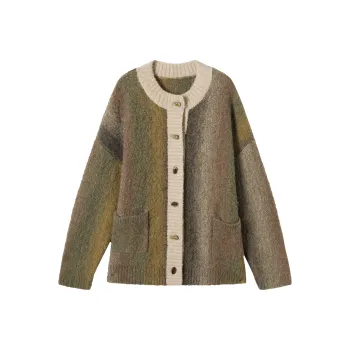 DIALOGUE Sweater Women's Gradient Brown Green
