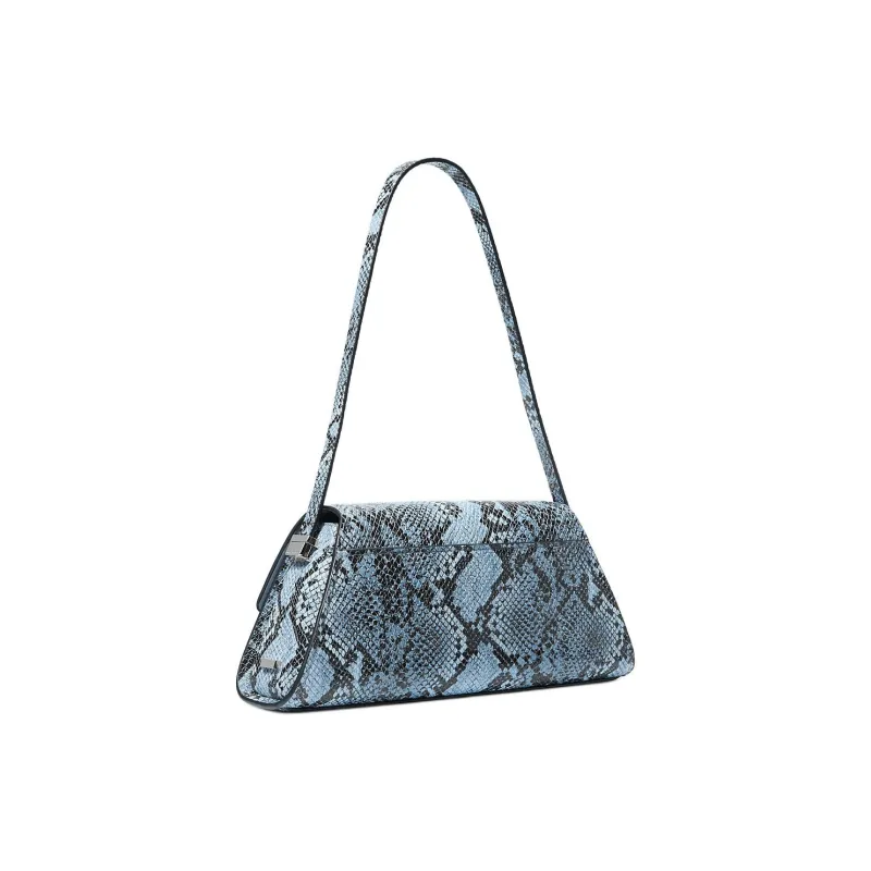 MICHAEL KORS Ludlow Leather Shoulder Bag Medium Size Women's Blue-1