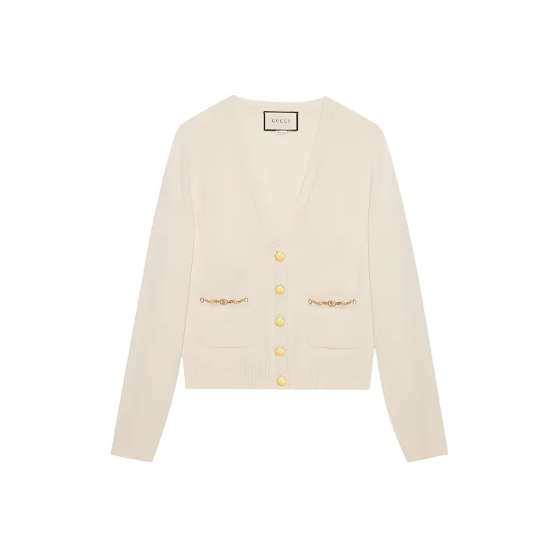 GUCCI Cashmere Sweaters Women's White-0