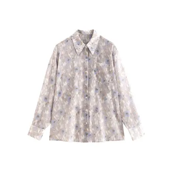 Initial Language Shirt Women's White Base Print