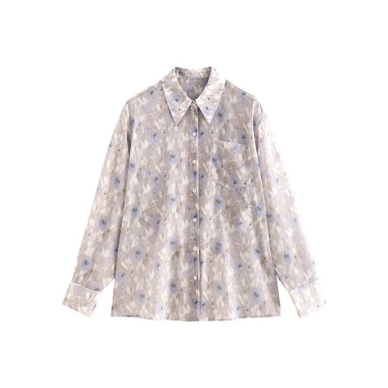 Initial Language Shirt Women's White Base Print-0