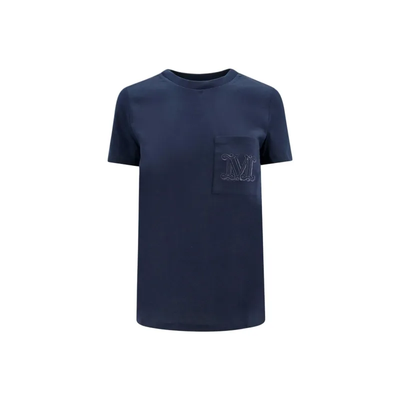 MaxMara Papaia Logo embroidered T shirt-0