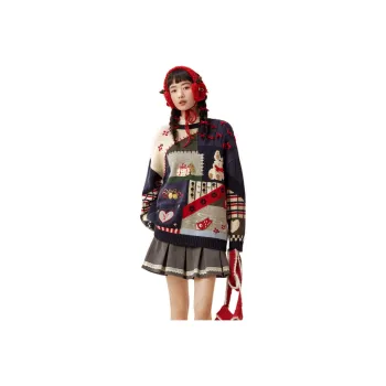 ZIHAN Sweater Women's Deep Navy Blue