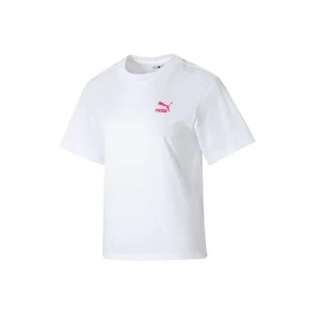 PUMA Drop Shoulder Sleeve T Shirt Women's White
