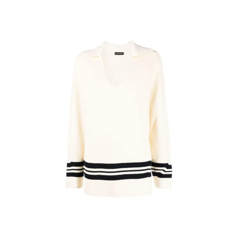 RAG&BONE Stripe trim Oversized Jumper-0