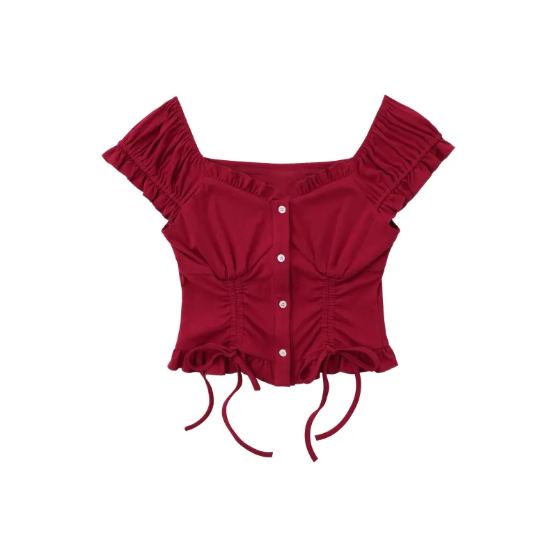 ABCMININ T Shirts Women's Red-0